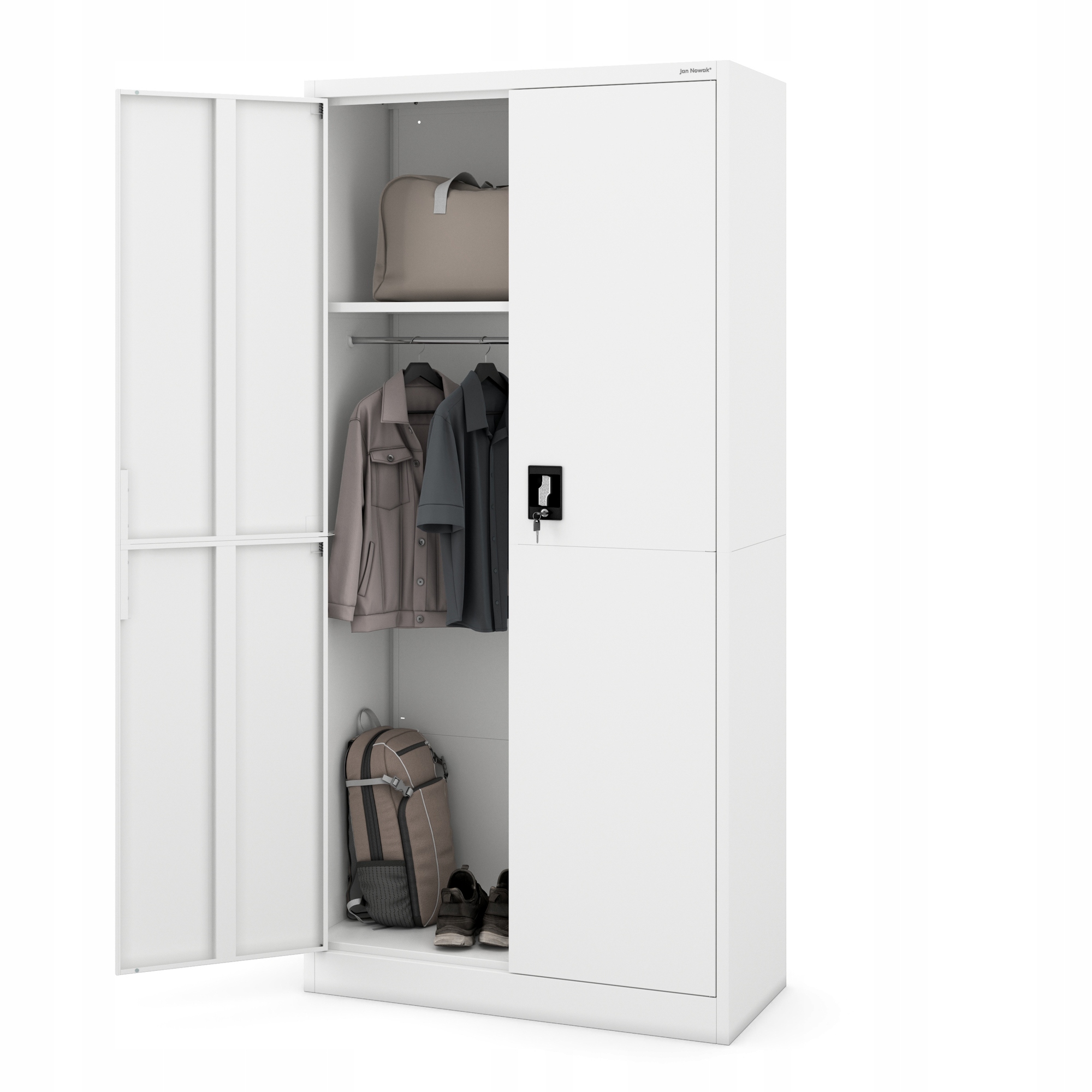 Jan Nowak Skříň Kovová hospodářská sociální skříň Dawid Smart: Bílá