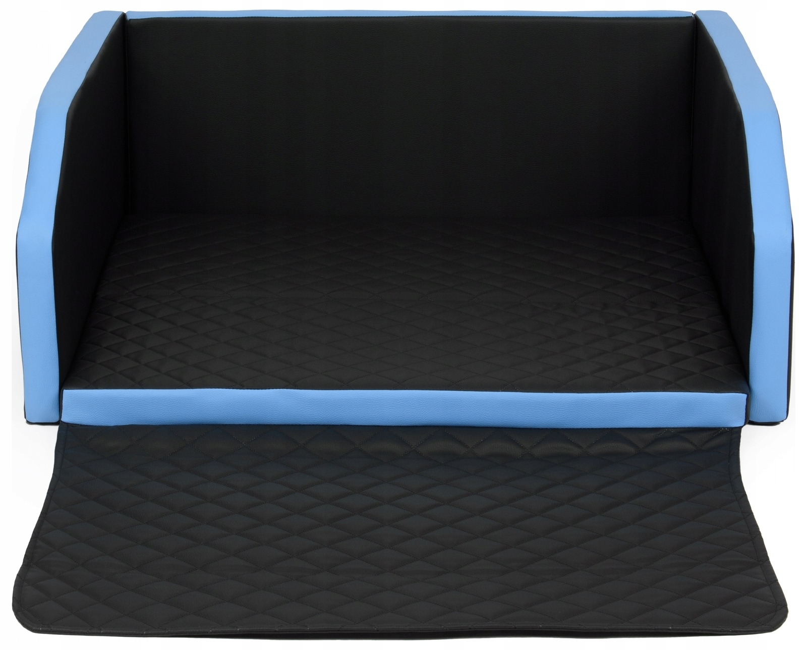 Skládací přepravka do auta pro psa do zavazadlového prostoru s matrací a pásem