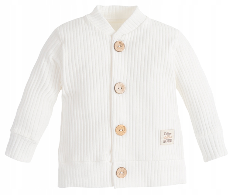 Bluza niemowlęca kaftanik bawełna prążek Makoma Harmony Natural Ecru 56 cm