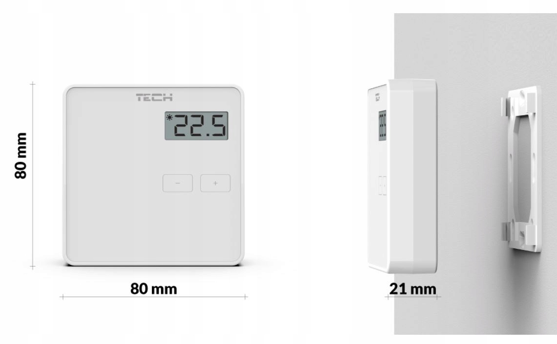 STEROWNIK REGULATOR POKOJOWY PRZEWODOWY NATYNKOWY TECH ST-294 v1 CZARNY Kod producenta WG.11.0458