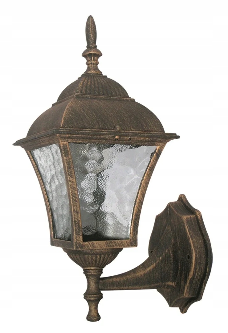 Venkovní nástěnné svítidlo do zahrady klasické zlaté starožitné IP43 Rabalux