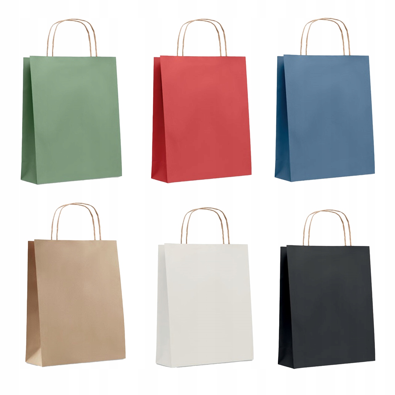 TORBA PAPIEROWA 210x180x80mm 90gr EKO ZIELONA Prezentowa Wysokość produktu 21 cm