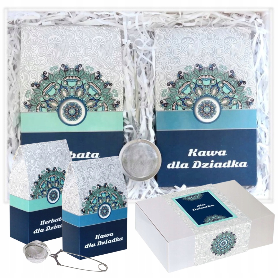 Levně Velký dárkový koš Box pro Dědečka k narozeninám káva čaj spařovací jednotka