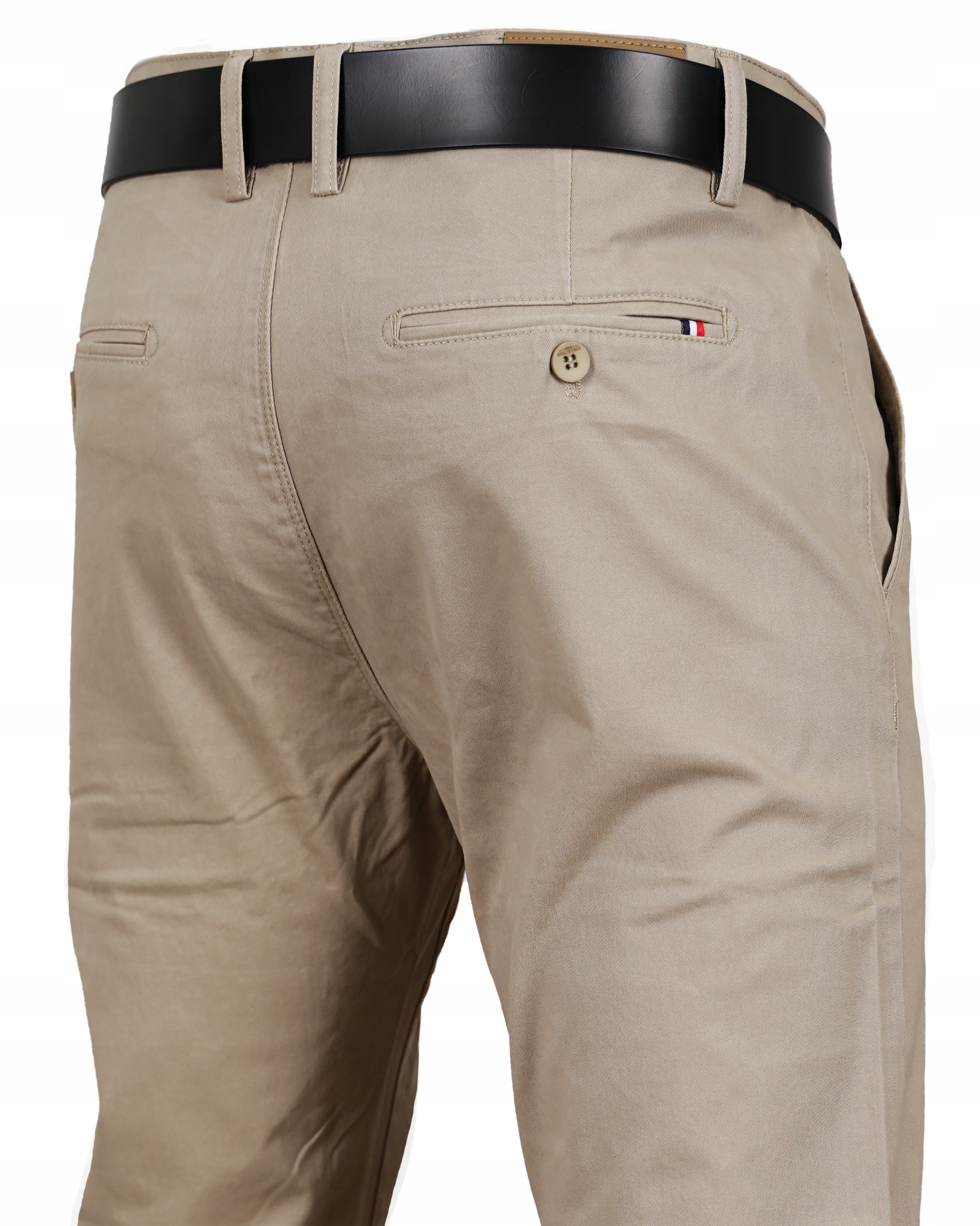 Spodnie Męskie Beżowe Bawełniane Chinosy Wizytowe Slim W37 L34