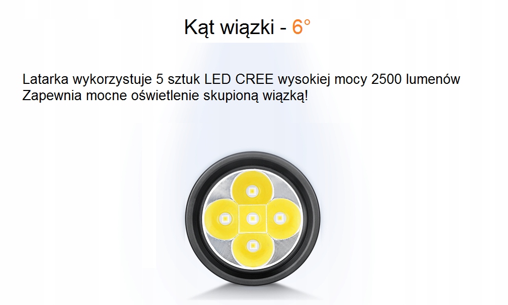 Latarka nurkowa Orca Torch D850 Model D850