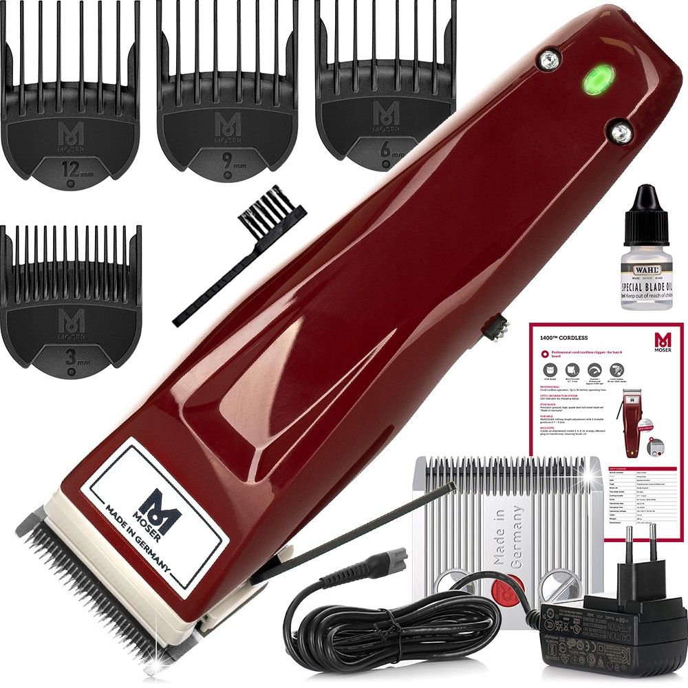 Maszynka Do Włosów Brody Moser 1430 Cordless Pro Starblade 48mm Nasadki