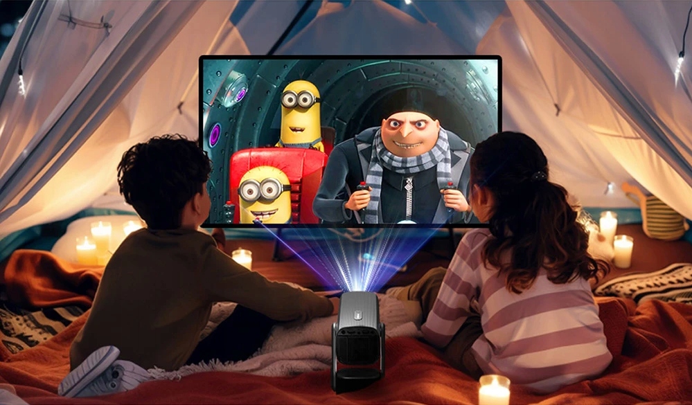 PROJEKTOR RZUTNIK PRZENOŚNY SMART TV 4K ANDROID 13 WIFI BT HDMI + ETUI Rozdzielczość podstawowa (px) 1280 x 720