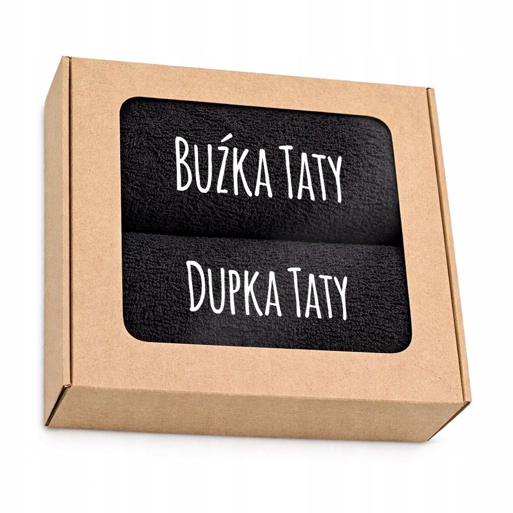 Sada ručníků 50x100 Vyšívání pro tatínka Den otců Dárek Dupka Smajlík Tatínek Blk