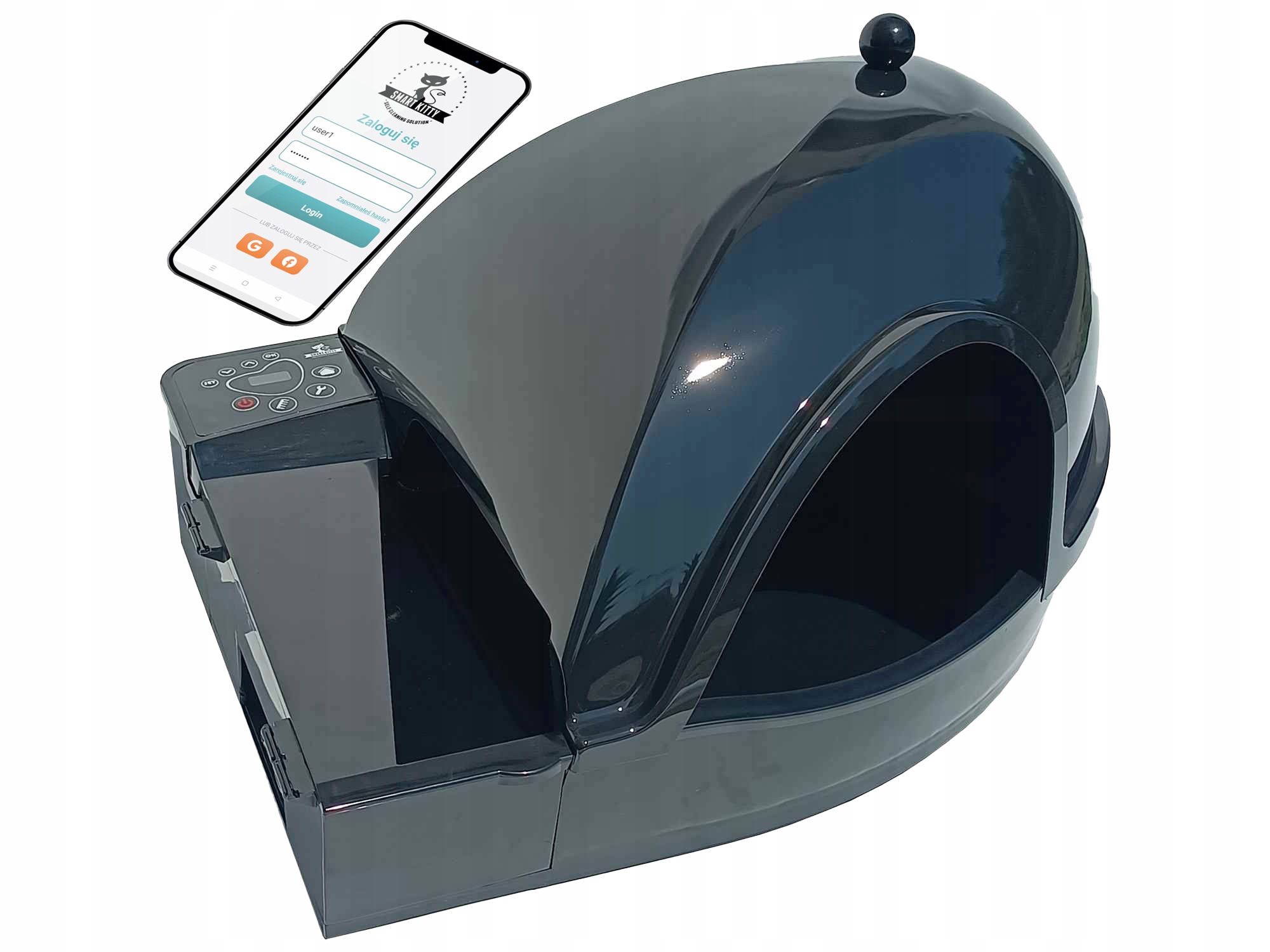 Levně Polsko Automatická samočistící toaleta pro kočky Smart Kitty