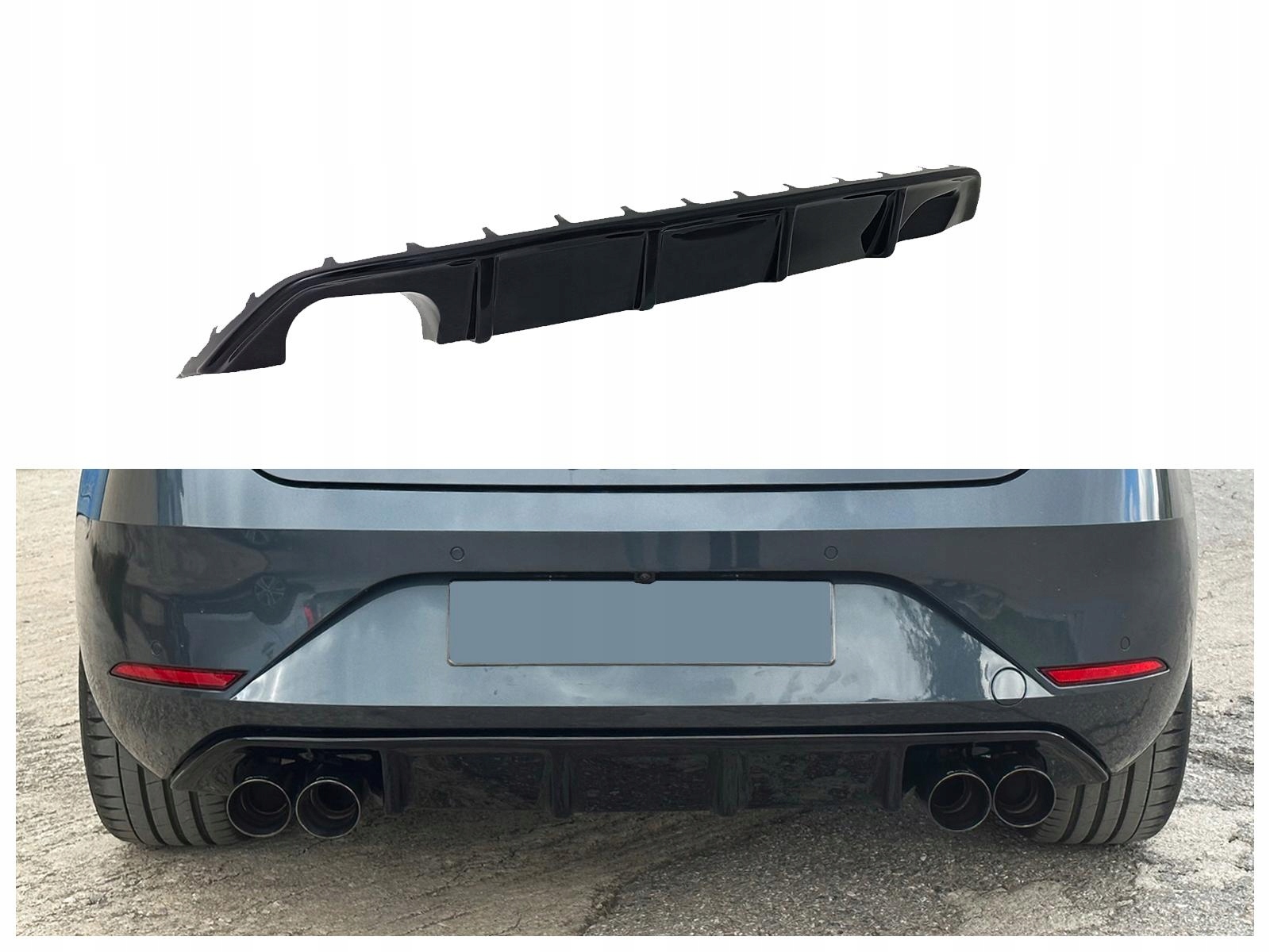 Dokładka tylnego zderzaka dyfuzor do SEAT LEON KL IV 2020- HATCHBACK