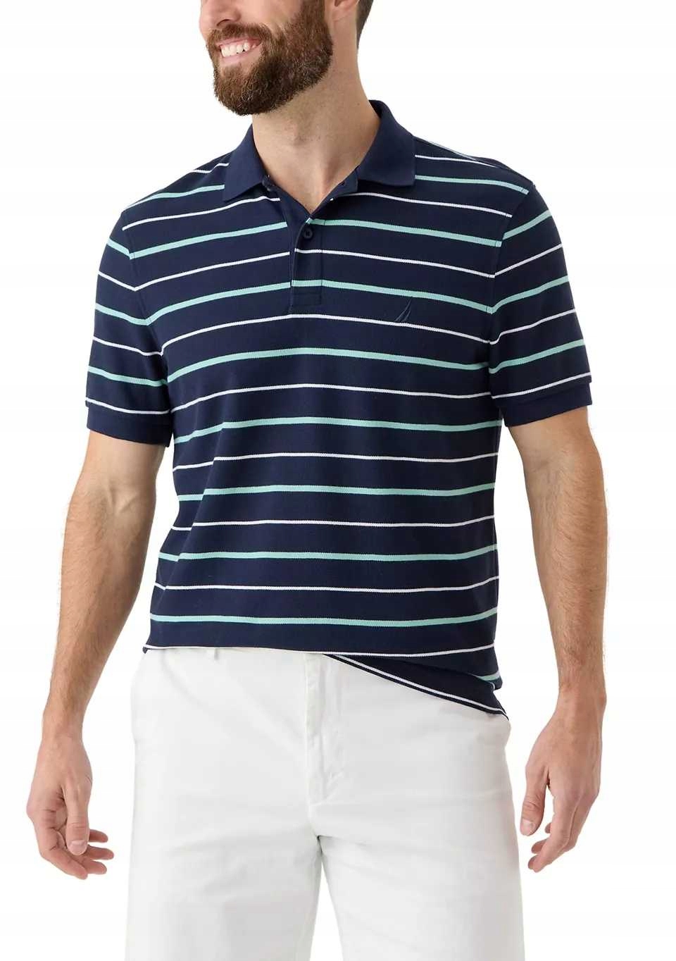 Nautica pánské polo tričko Classic Fit Striped modré XL
