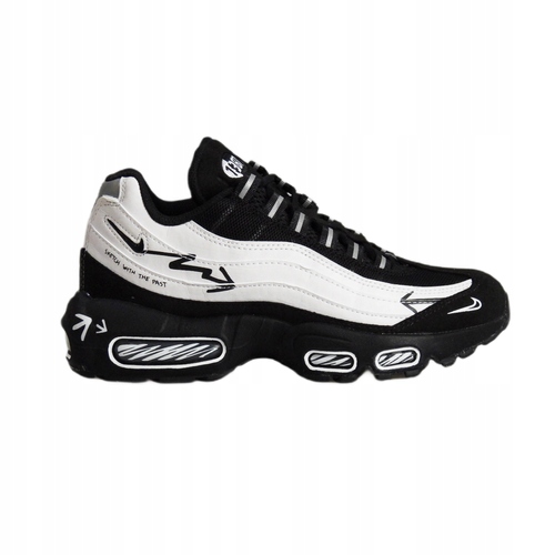 Buty sportowe damskie Nike Air Max 95 Sketch czarne białe z flamastrem