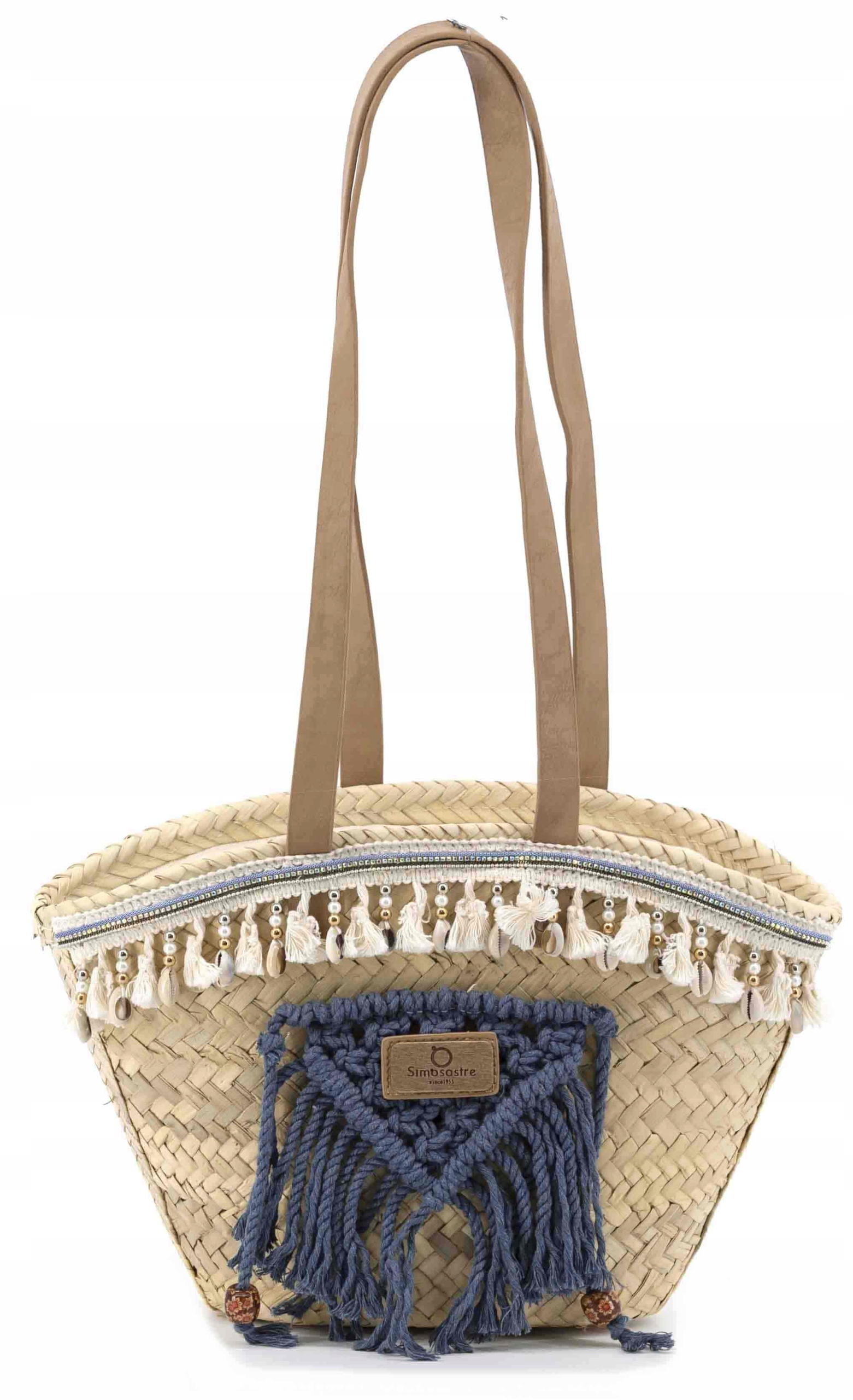 Kosz torebka pojemna na plażę, ozdobna Simó Sastre