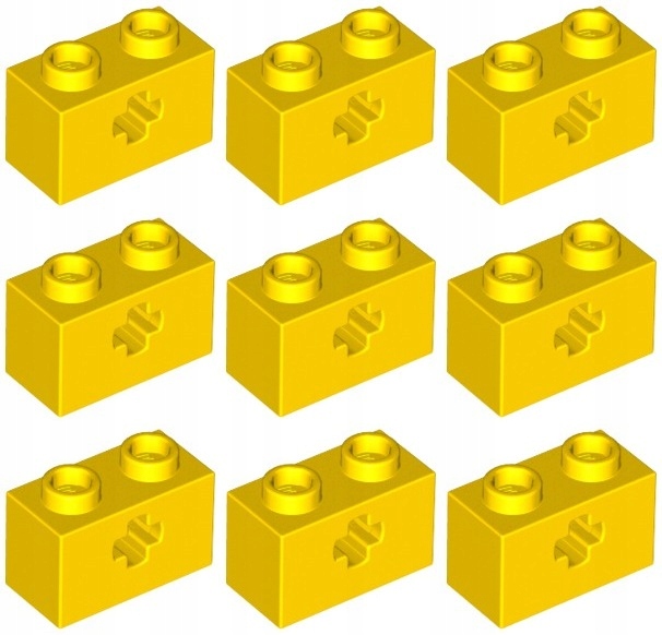 

Lego Technic 32064 Belka 1x2 żółta (8g) 9 szt.