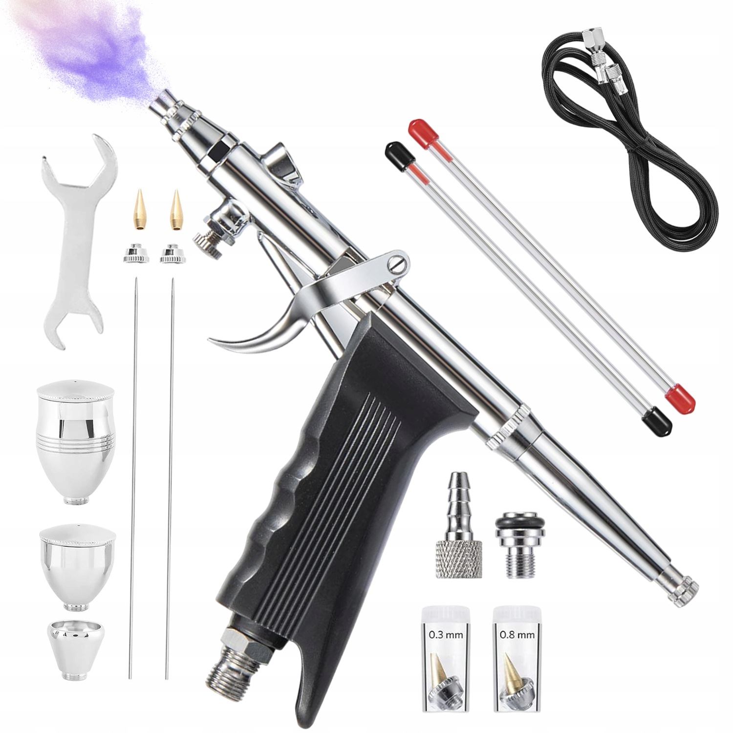 Bezdrátový airbrush set s kompresorem 3x Trysky na vybarvování