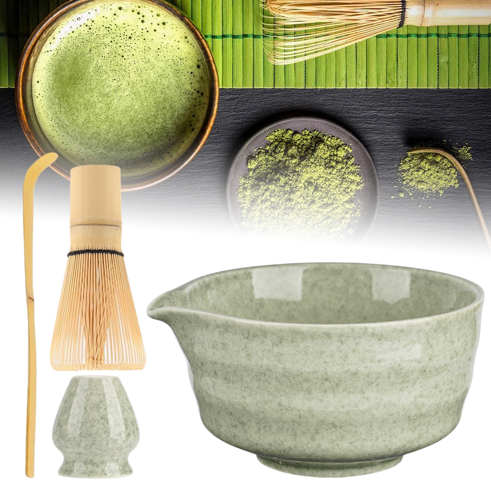 Levně Dárková Sada Na Čaj Matcha Sada Metliček Matcha 4 El. Vysoká Kvalita