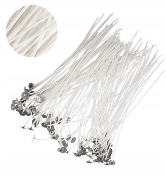 Knot do świecy z blaszką 10cm 100szt