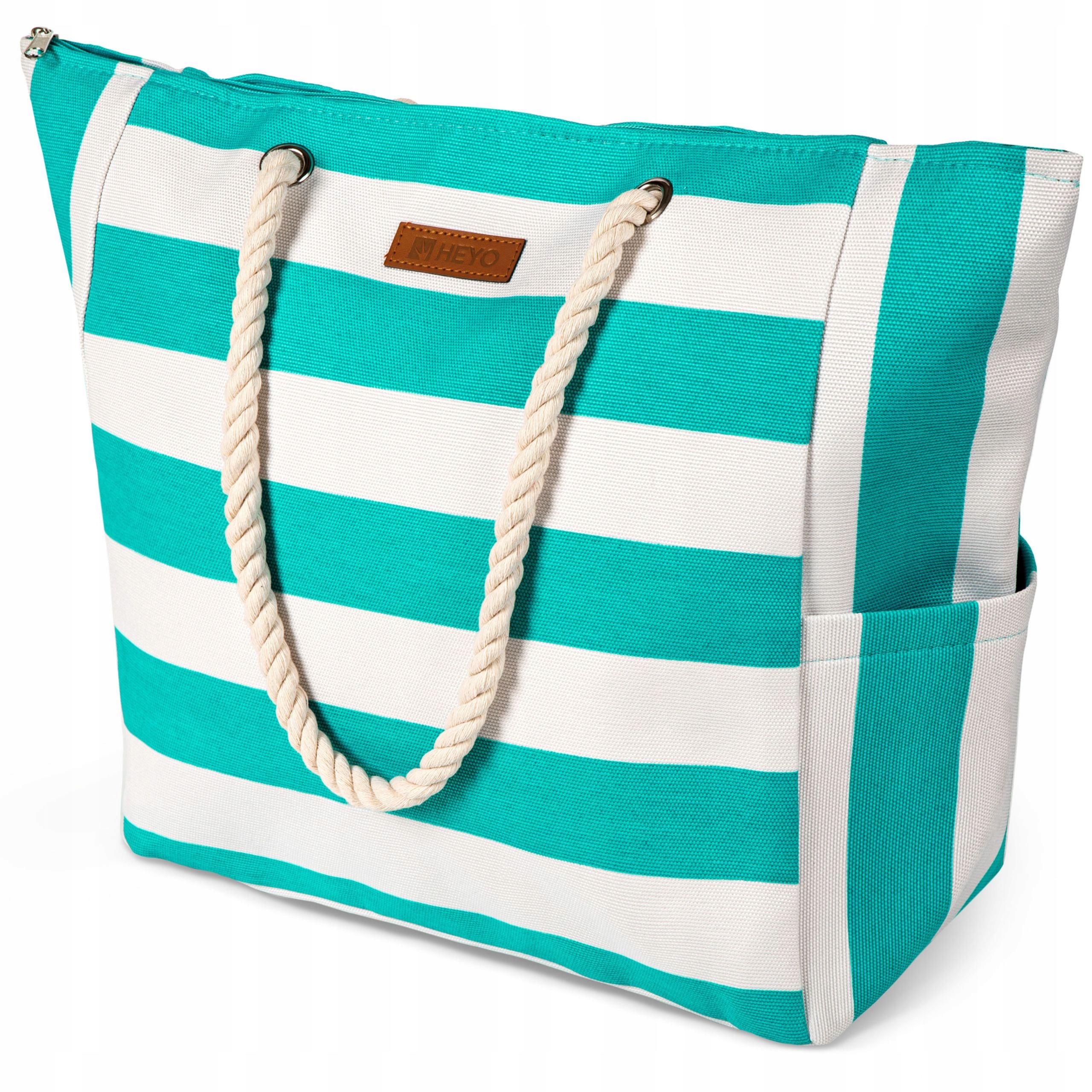 TORBA PLAŻOWA HEYO MIEJSKA SHOPPER NA PLAŻĘ PIKNIK ZAPINANA NA ZAMEK DUŻA