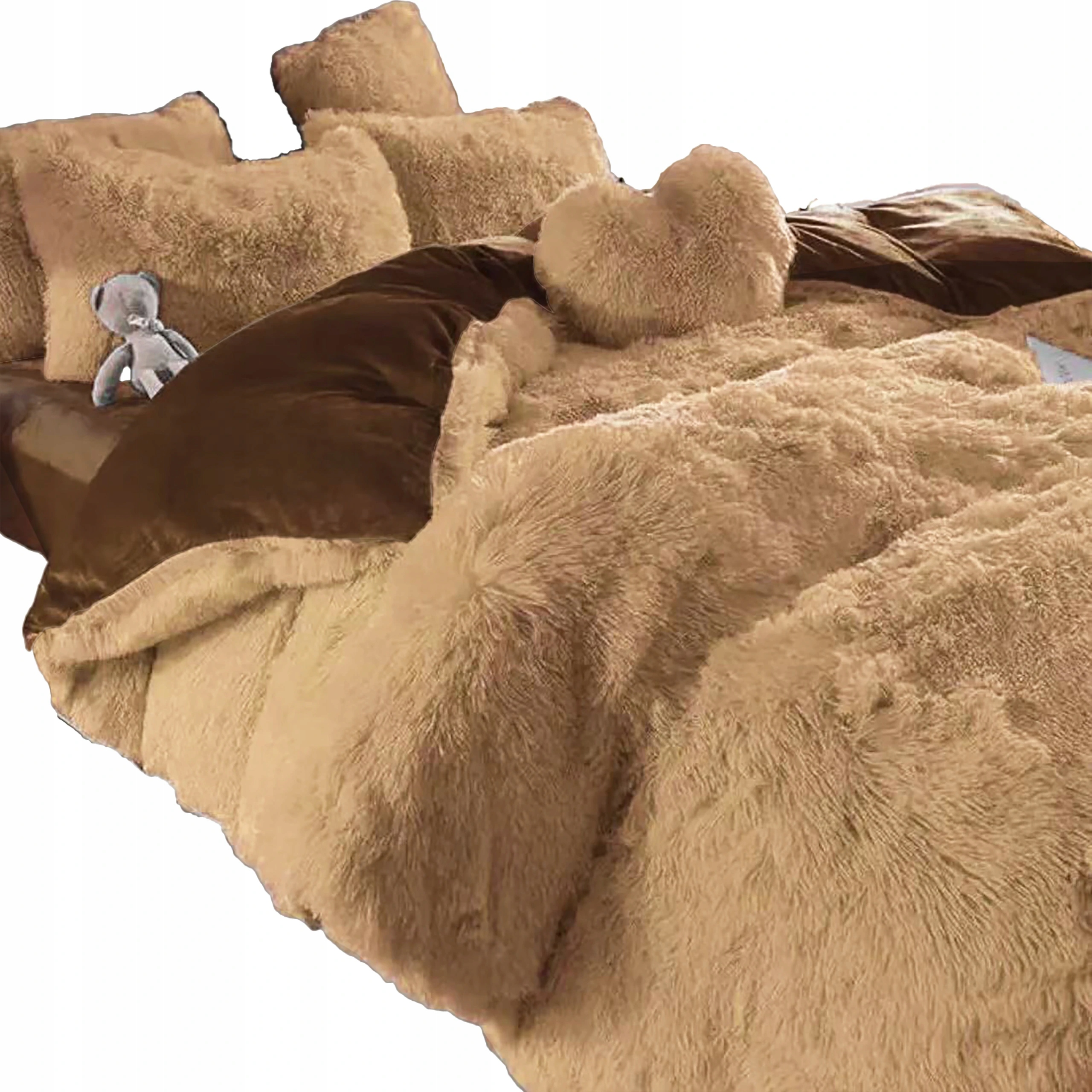 Pościel 160x200 Plusz Miś Zimowa Polarowa Ciepła Mikrofibra Włochacz