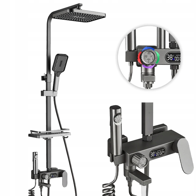 Moderní Sprchový Set S Dešťovou Sprchou 4V1 Baterie Vývod Sloup