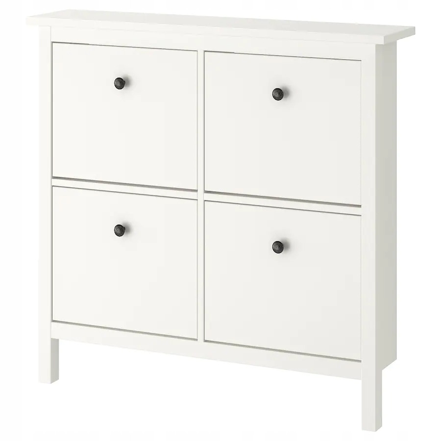 Ikea Hemnes Szafka na buty, 4 przegrody, biały, 107x22x101 Ostatnie Sztuki