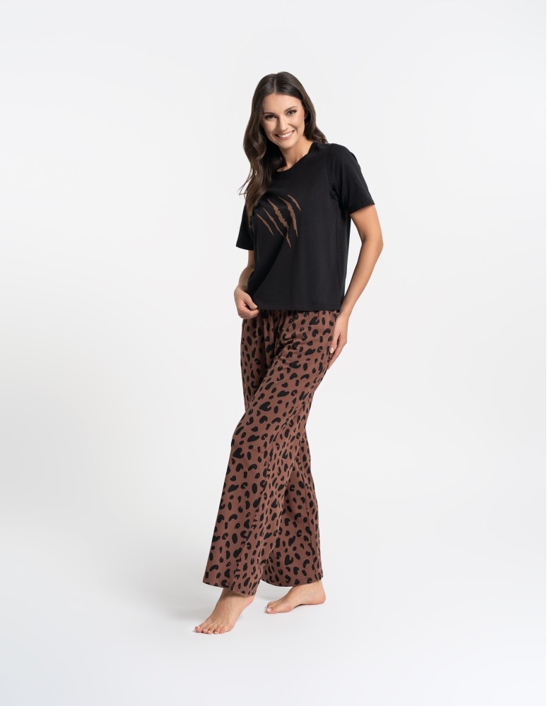 Piżama damska bawełna długie spodnie z motywem zwierzęcym Moraj rozmiar L