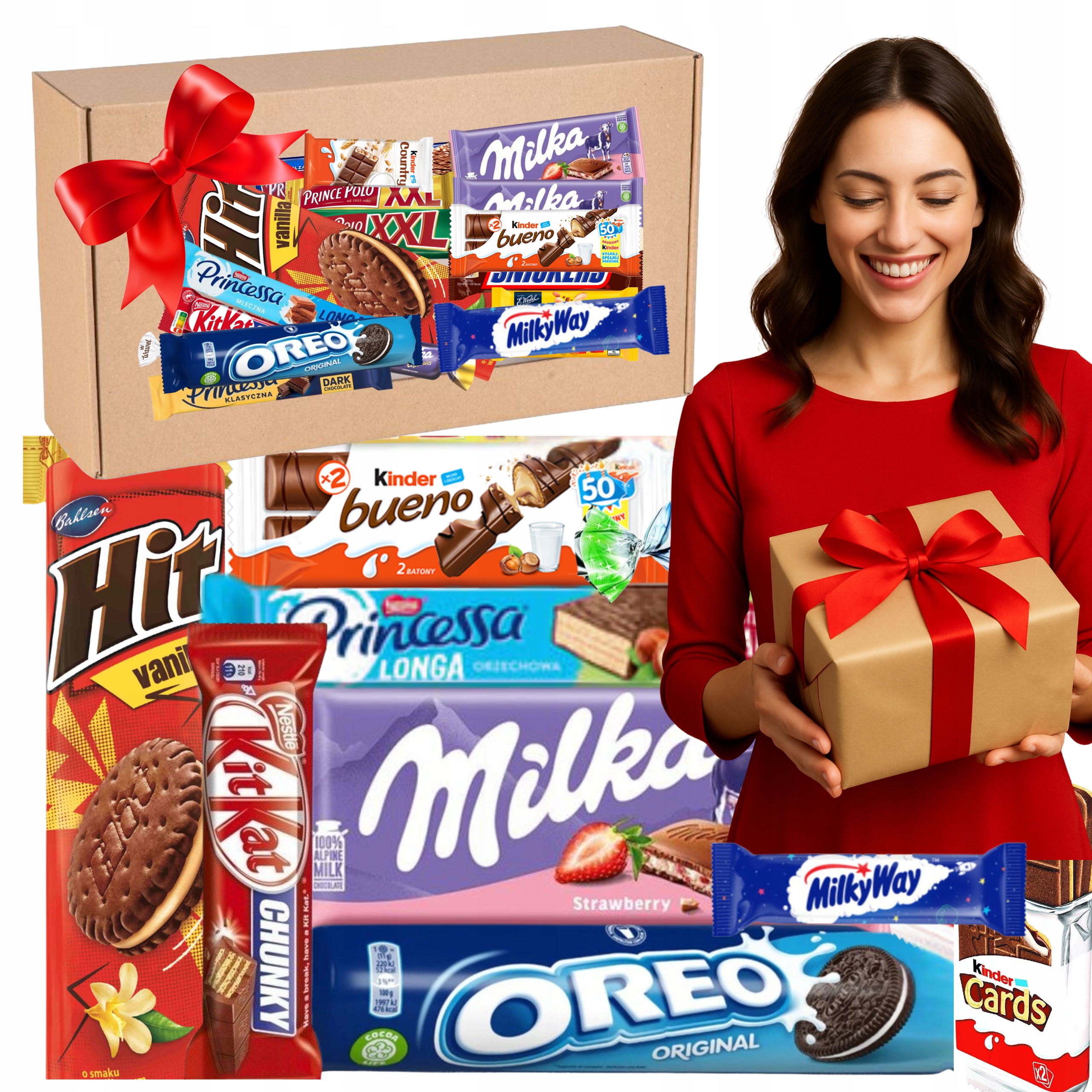 Kinder Zestaw Słodycze Box Czekolada Urodziny Komunia