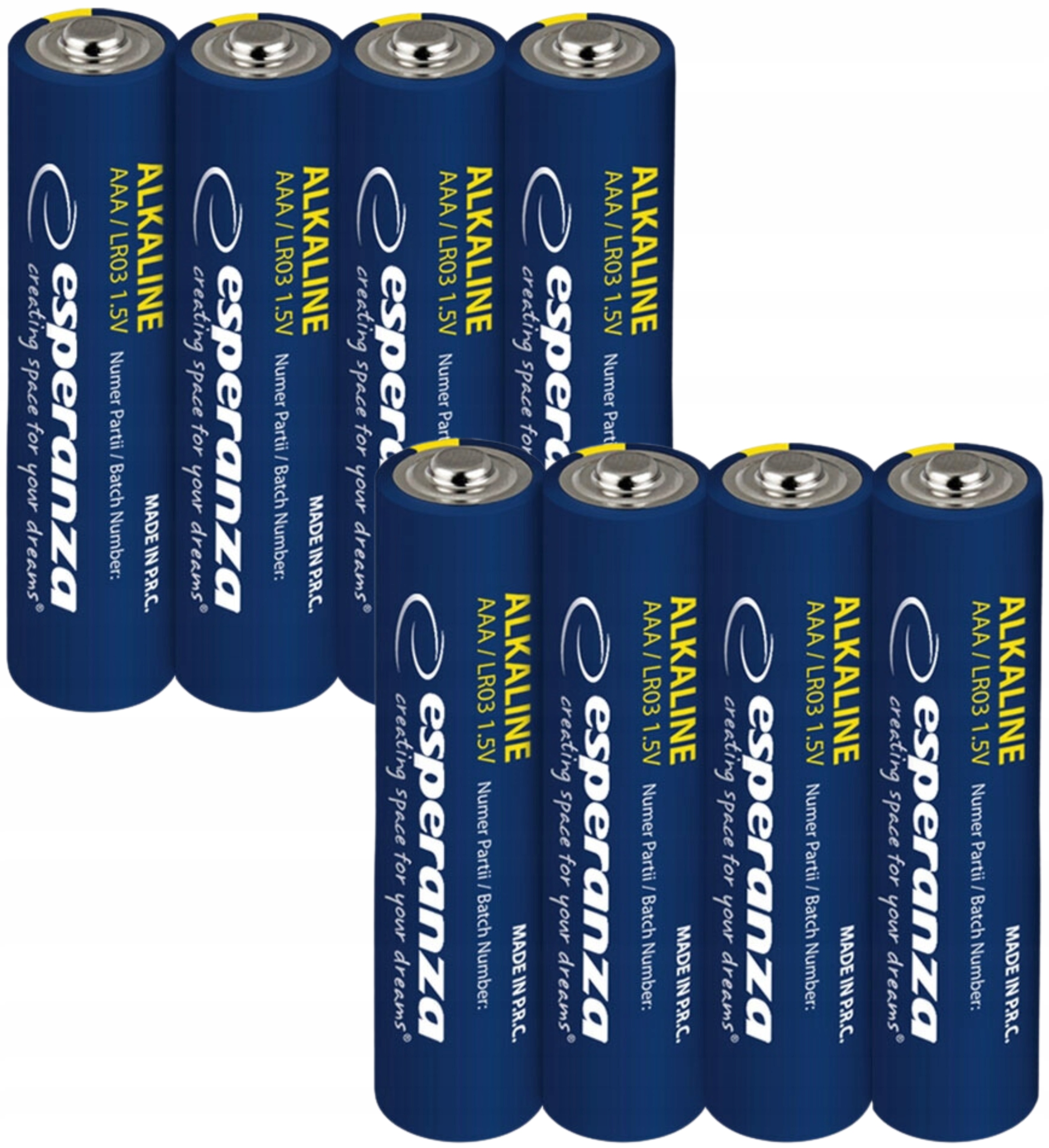8X BATERIE ALKALICZNE PALUSZKI AAA R3 LR3 LR03 ESPERANZA WYSOKA JAKOŚĆ