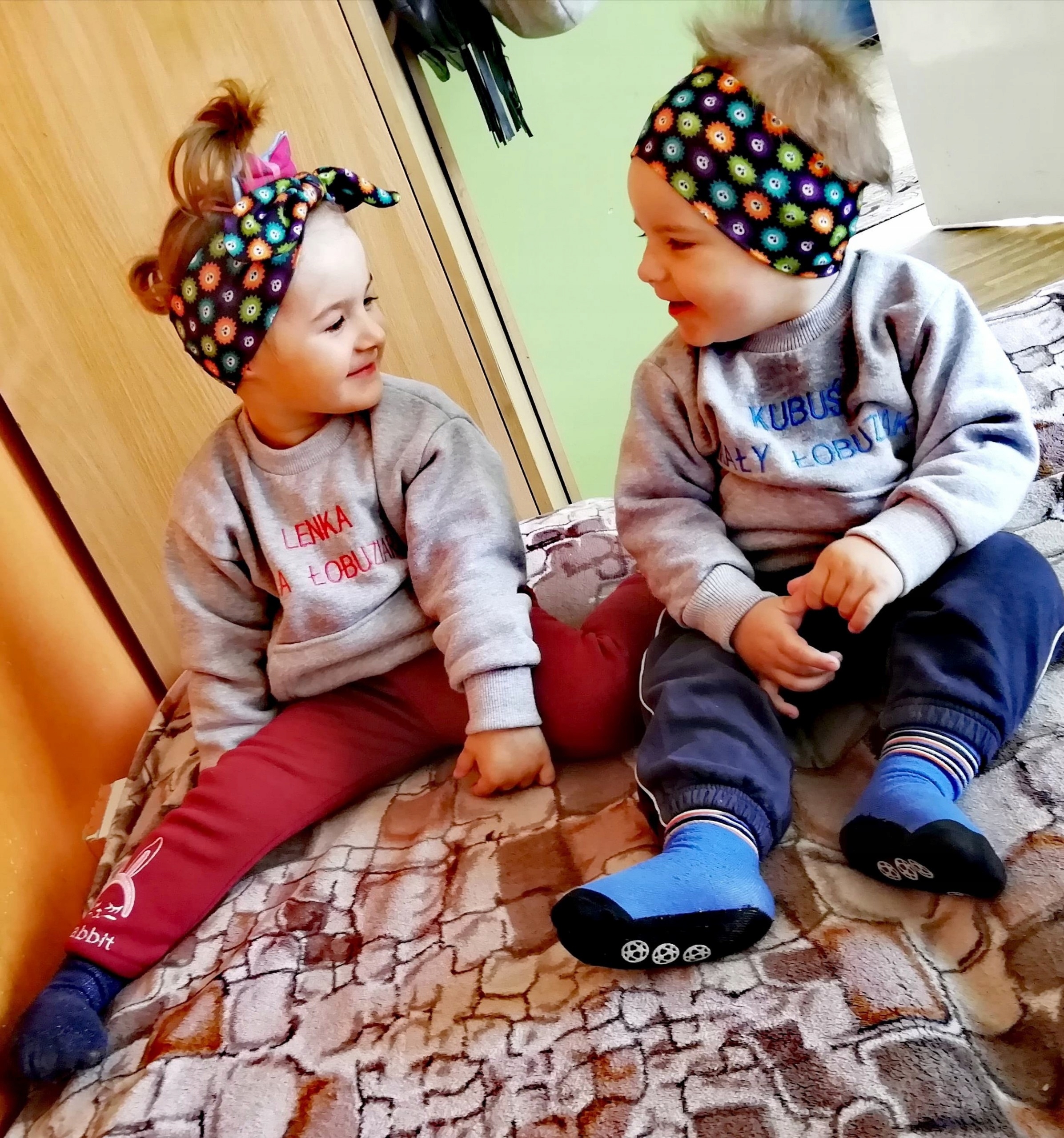 Opaska gotowa dla dziecka 36-52cm KWIATY Kolor inny kolor