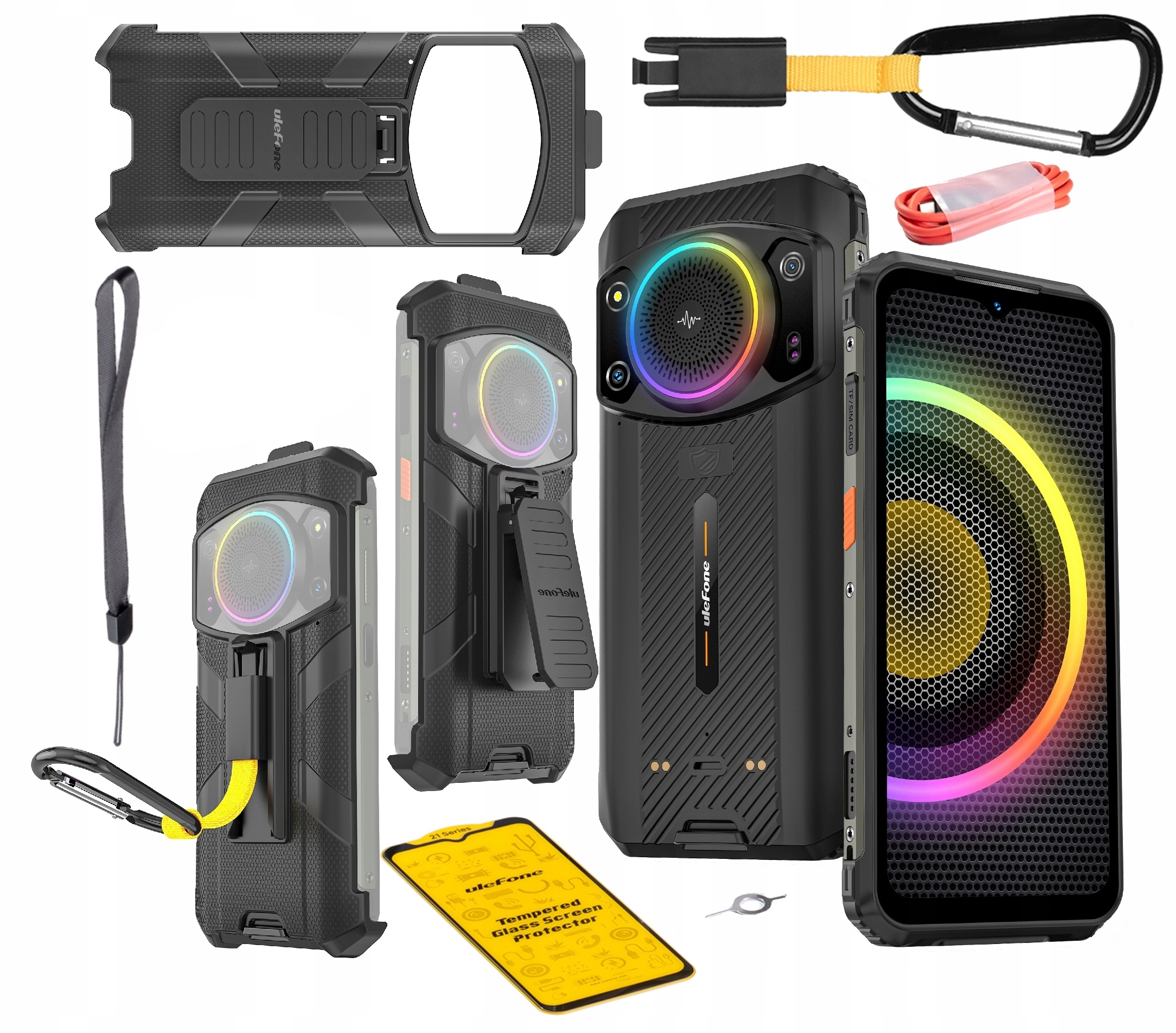 Ulefone Armor 21 Pancerny Smartfon 8/256GB 4G 9600mAh 64M Etui