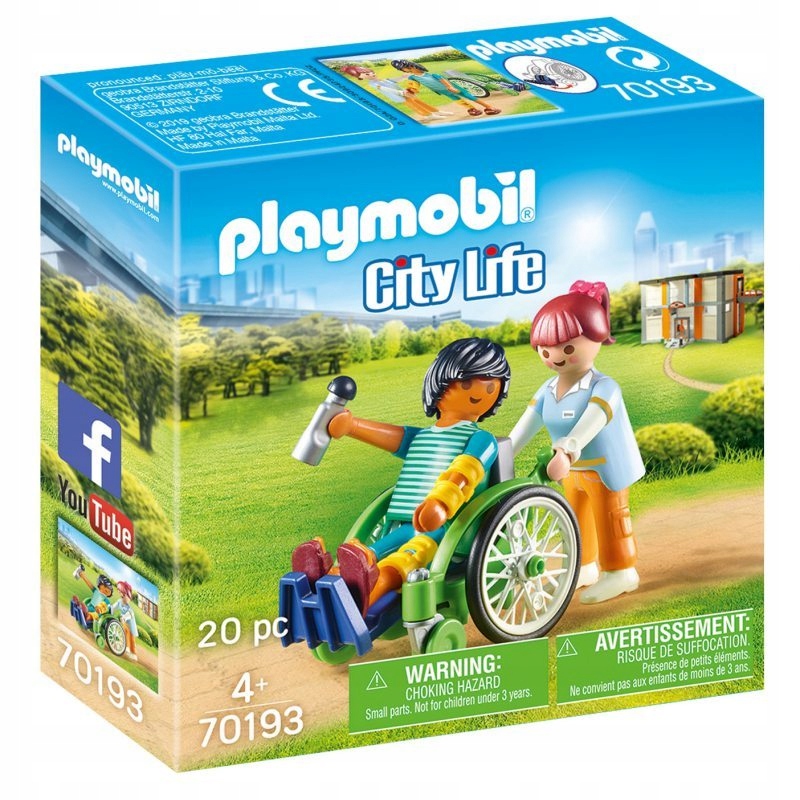 

Playmobil Klocki 70193 Szpital Pacjent Na Wózku