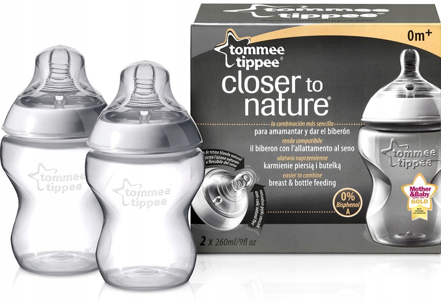 TOMMEE TIPPEE БУТЫЛОЧКА ANTYKOLKOWA 260 мл х 2 ШТ.