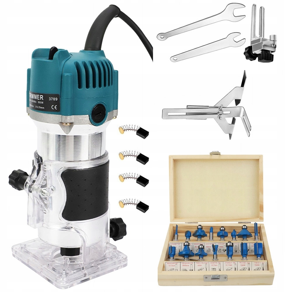 Elektrický řezací stroj na dřevo 800W s 15 vrtáky
