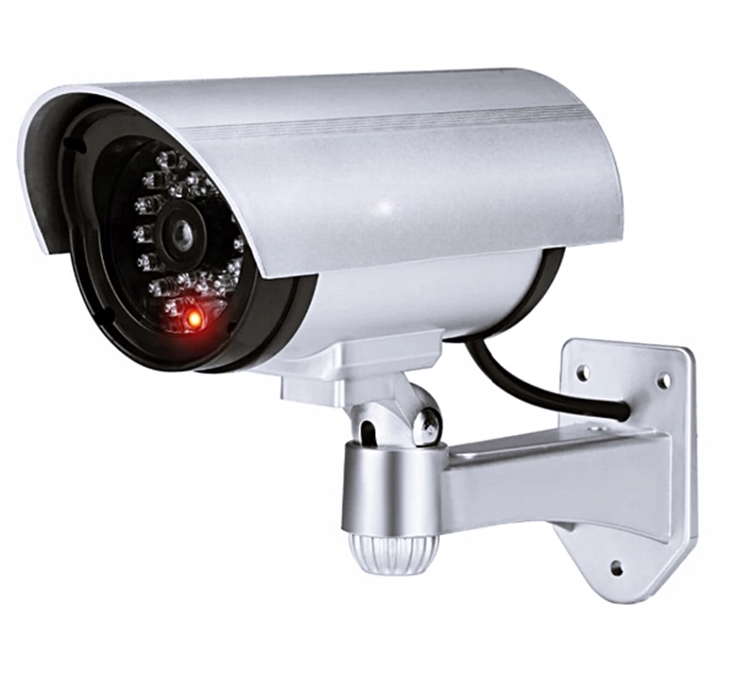 KAMERA ATRAPA IR LED MONITORING KAMERA ZEWNĘTRZNA ŚCIENNA Z DIODĄ MIGAJĄCA Model ATRAPA KAMERY IR LED NOC DZIEŃ