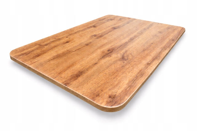 Deska stolu na nábytek 100 X 80 CM Zaoblené Rohy, hrany Dub Wotan