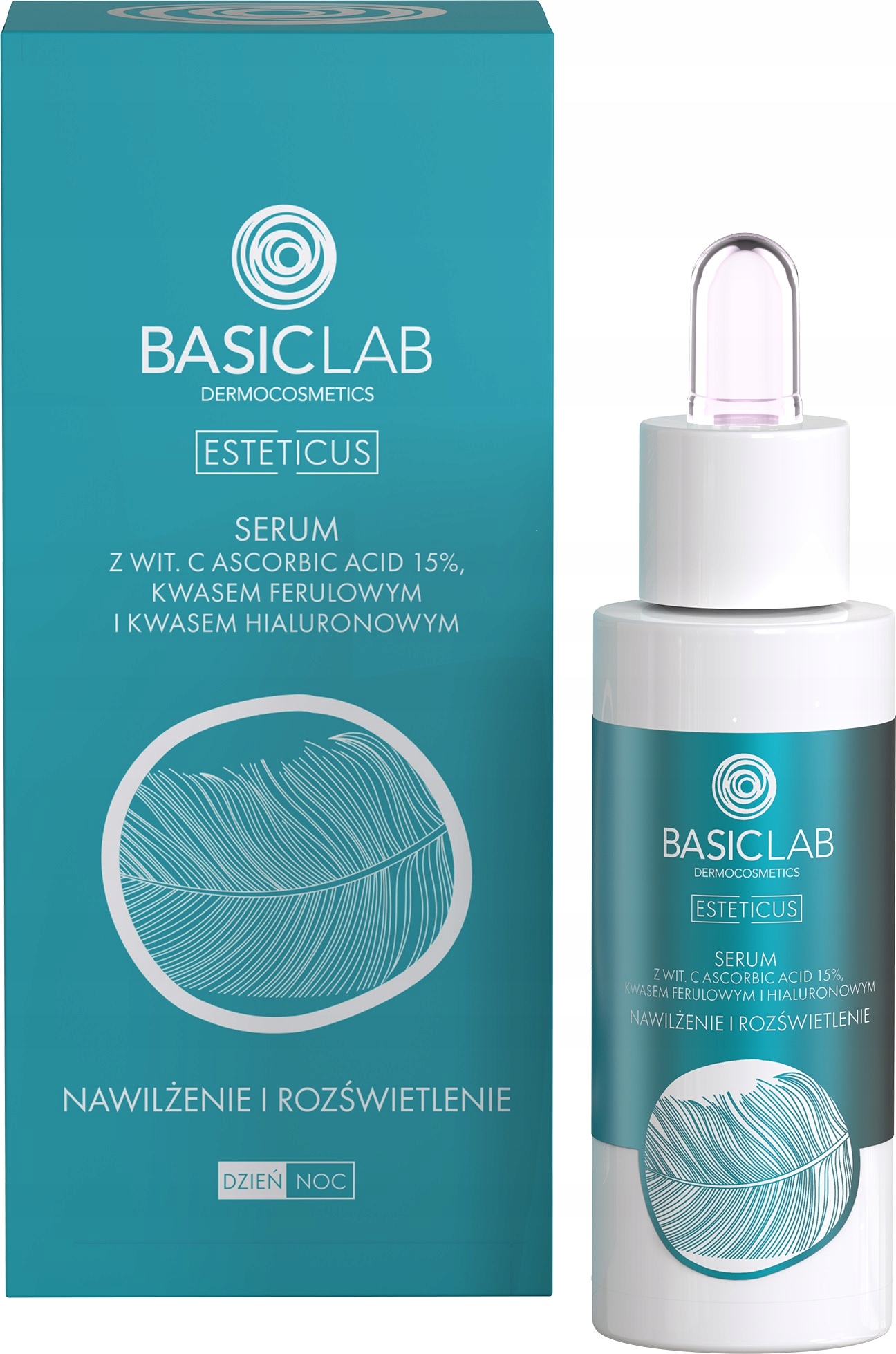 BasicLab Serum Przeciwzmarszczkowe wit.C 15% Rozświetlenie Nawilżenie 30 ml