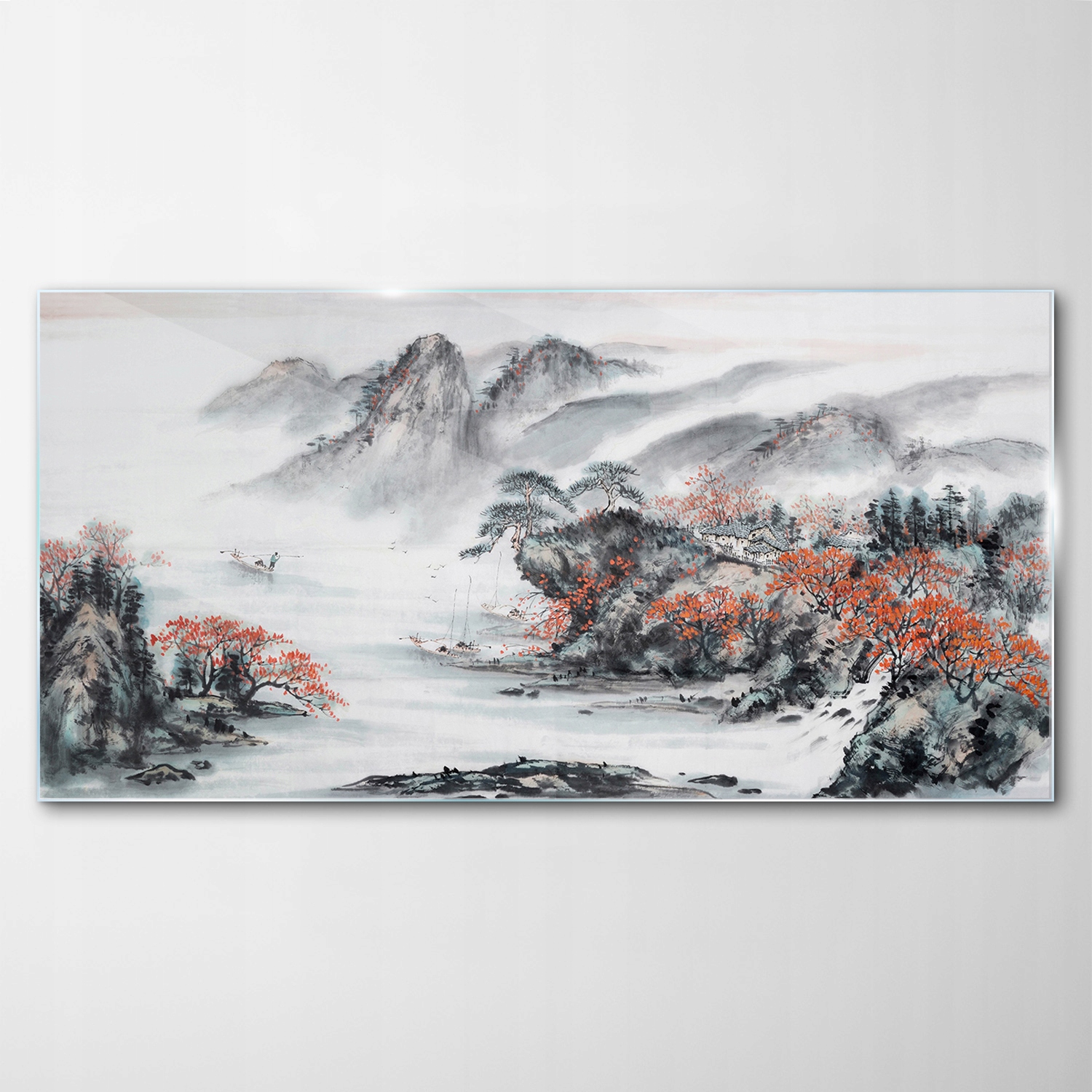 Tvrdený sklenený obraz Čína Hory Stromy 140x70