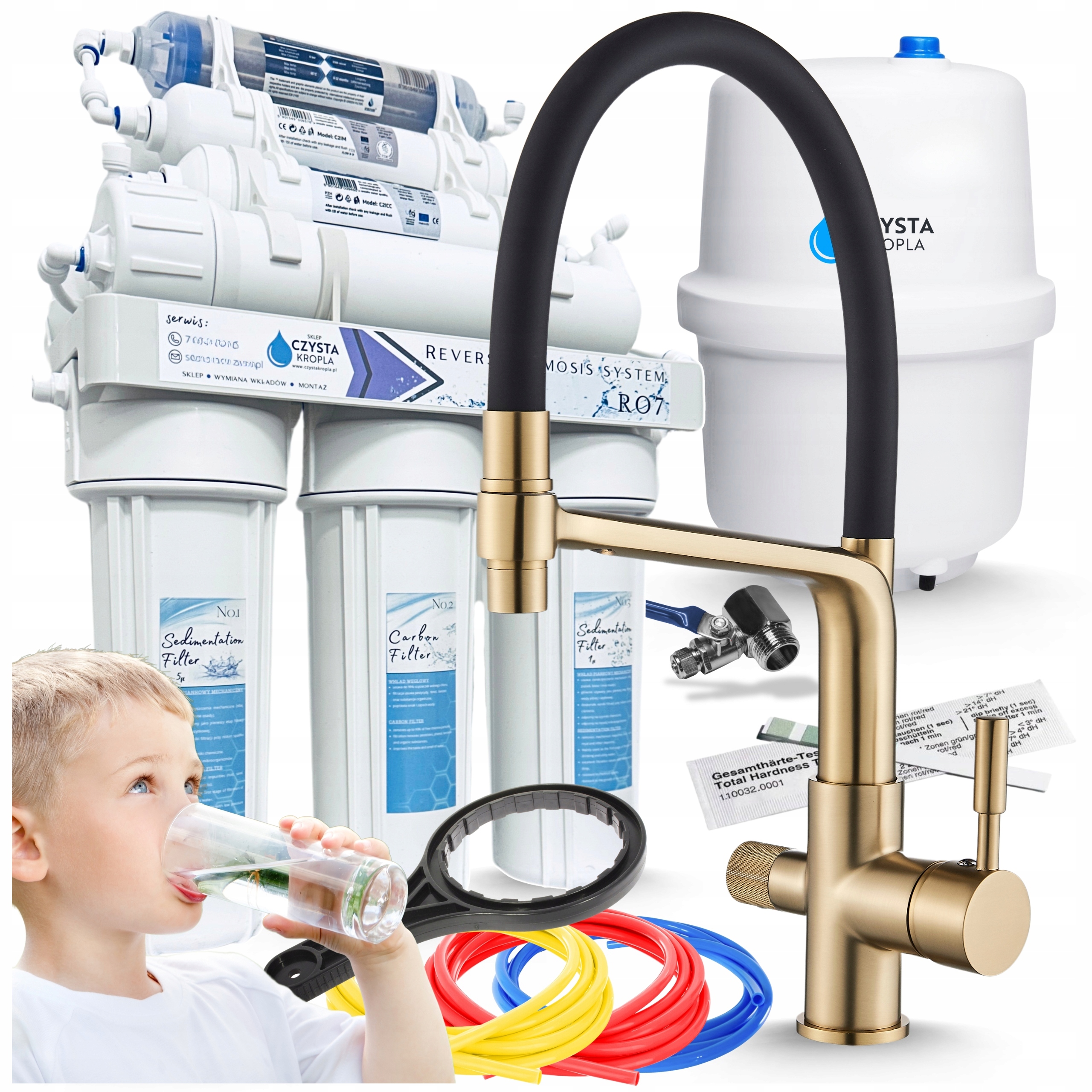 Filtr na pitnou vodu Systém změkčování čištění pod Dřez Set Baterie