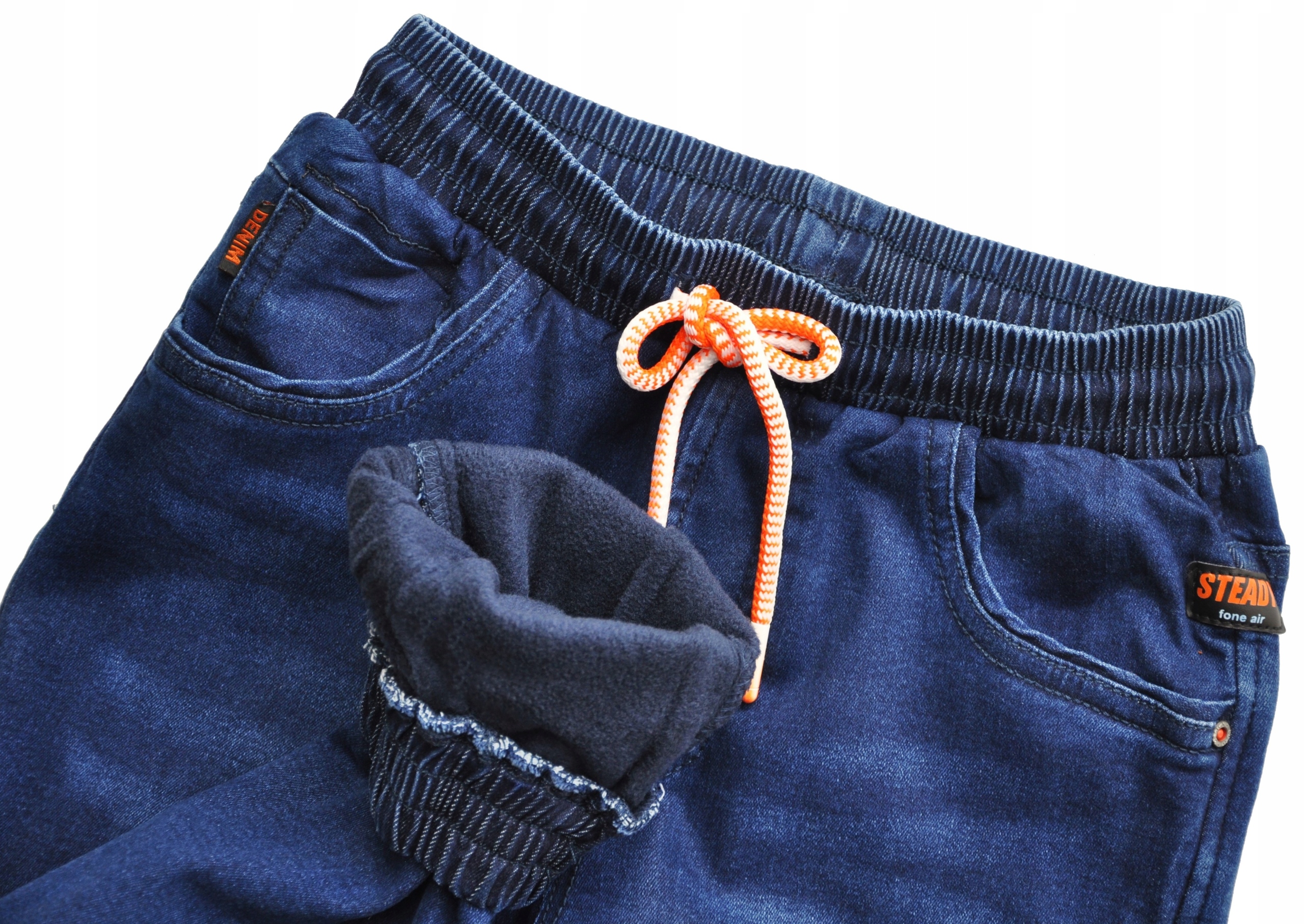 NOVEL Spodnie Jeans JOGGERY ocieplane polarem (122 128 146 158 164) 134/140 Kod producenta 22311