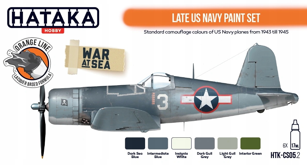 Sada barev Late Us Navy 6x17 ml Hataka CS05.2