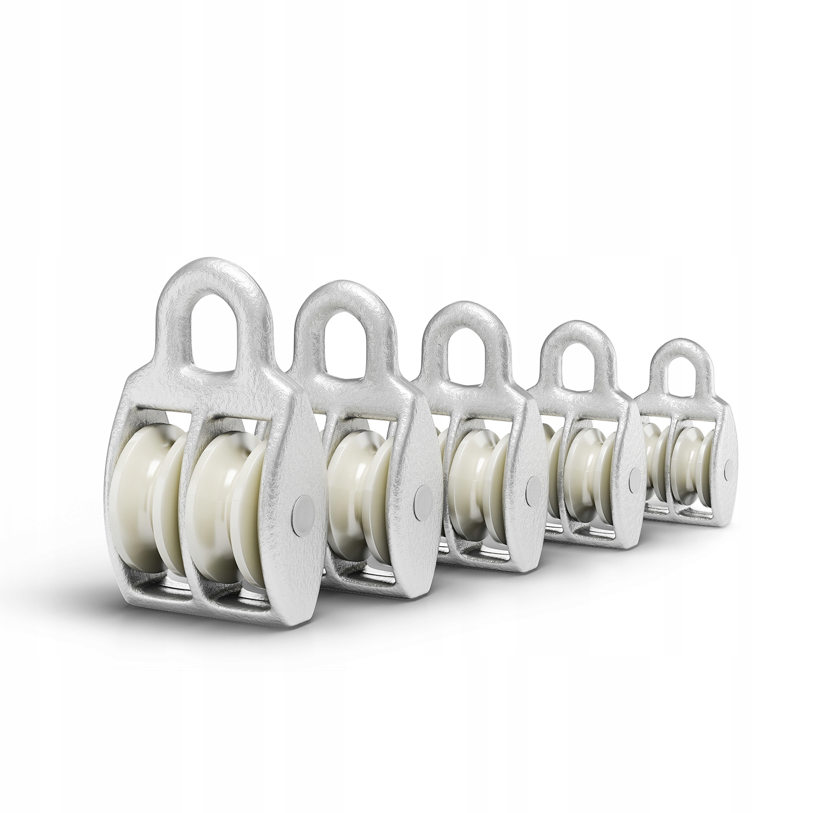 5 x Stavební blok dvojitý pro lana pozink 300 kg