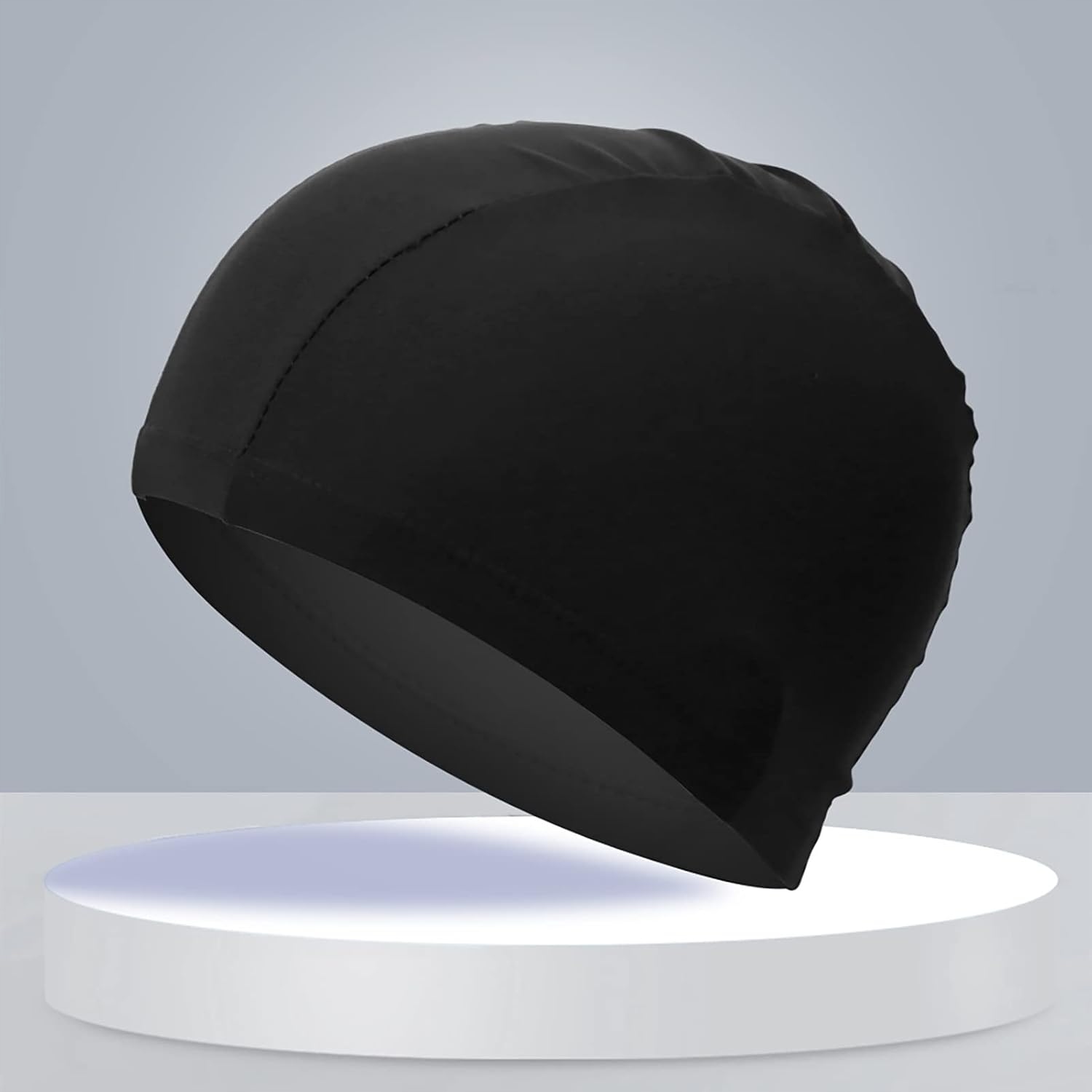 CZEPEK PŁYWACKI MATERIAŁOWY PŁYWANIA BASENOWY WODY NA BASEN PŁYWANIA CZARNY Kod producenta LUCK3-01072