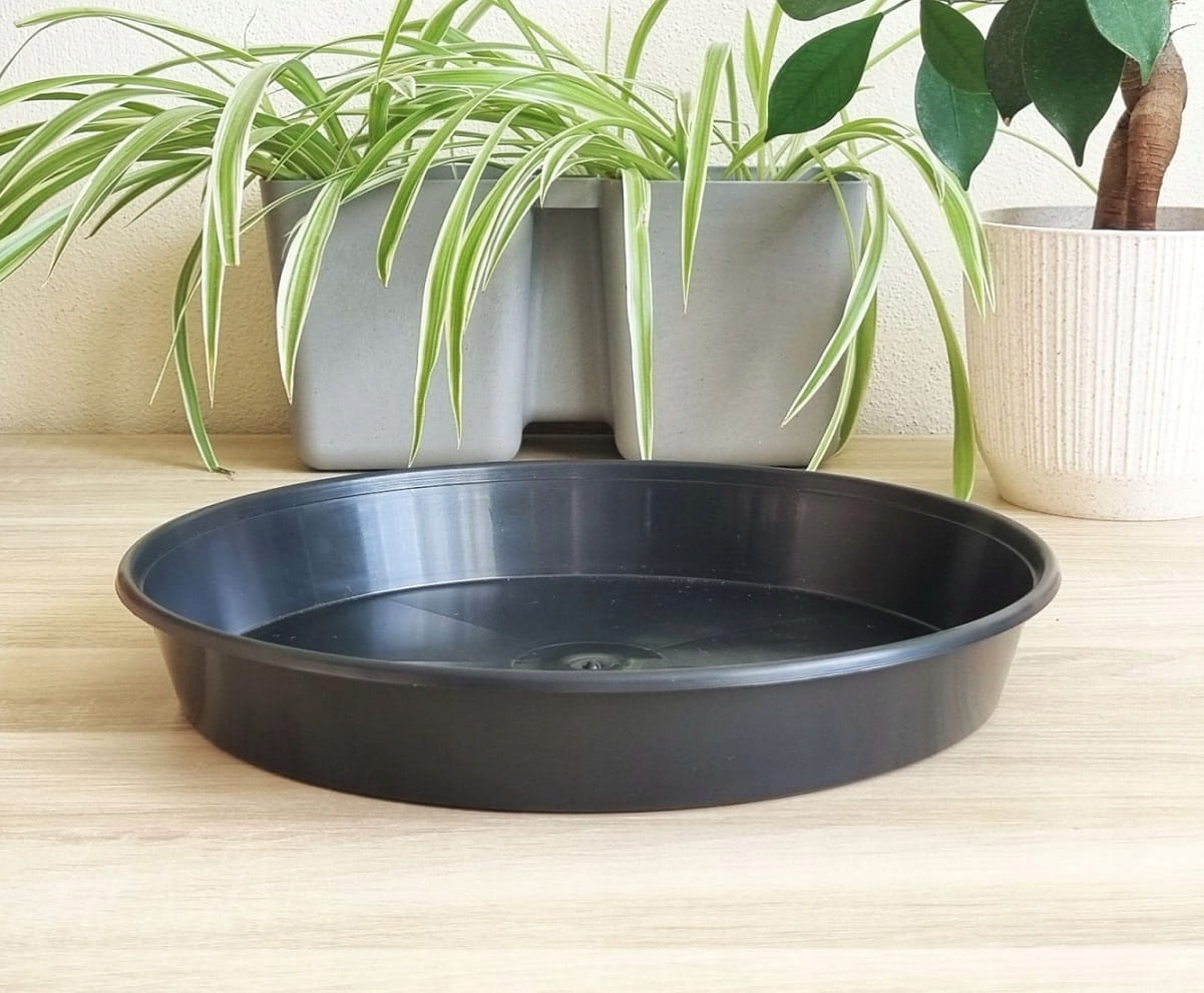 PODSTAWKA PLASTIKOWA do doniczek CZARNA 25cm Marka DonKwiat