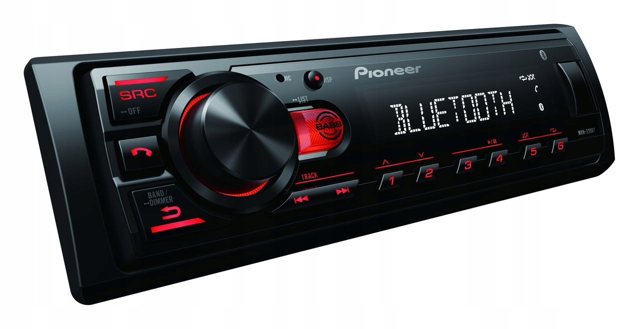 Pioneer MVH-230 autorádio s Usb a Bluetooth s integrovaným mikrofonem