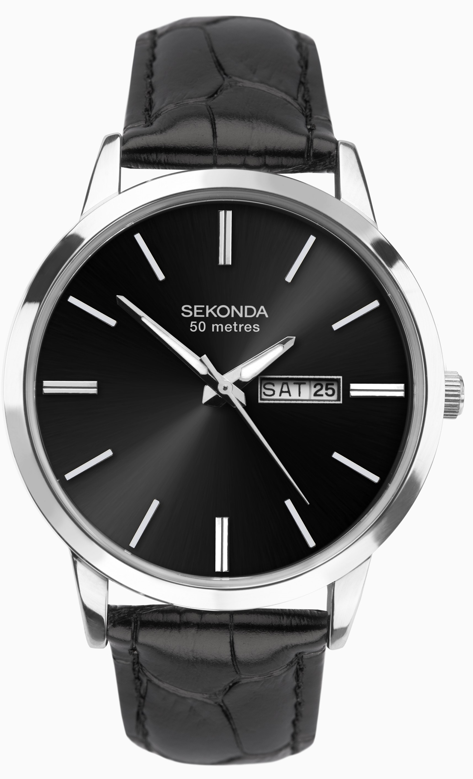 Pánské hodinky Sekonda 1705 černý křemenný řemínek classic
