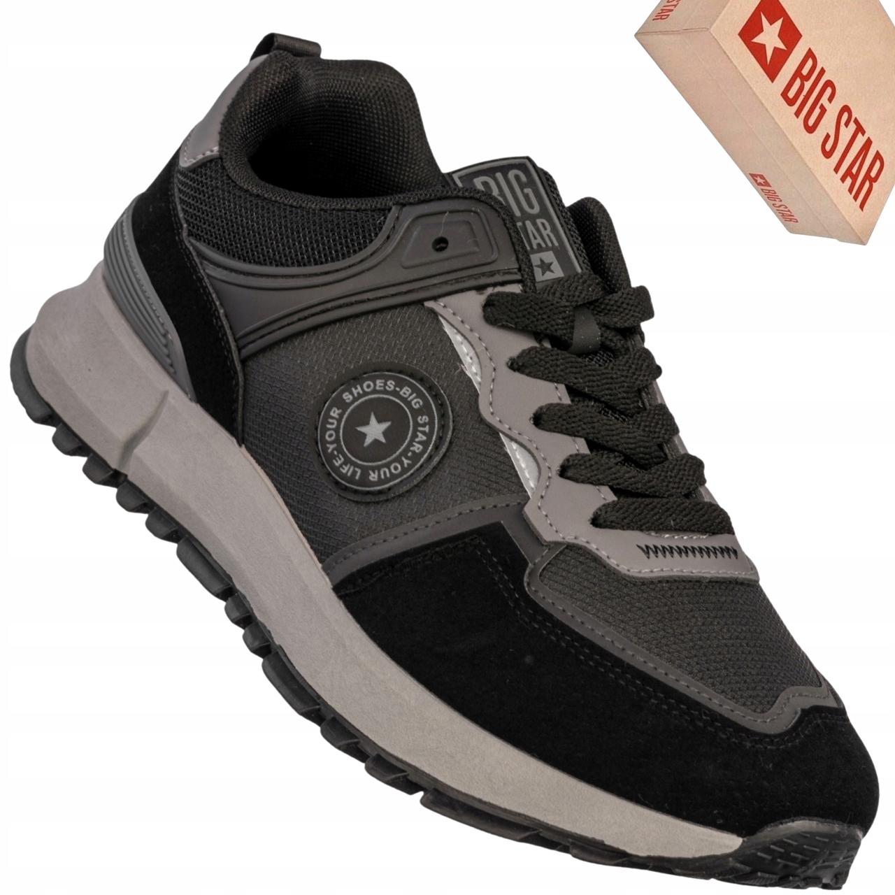 Buty sportowe męskie Big Star SS174062 sneakersy czarne