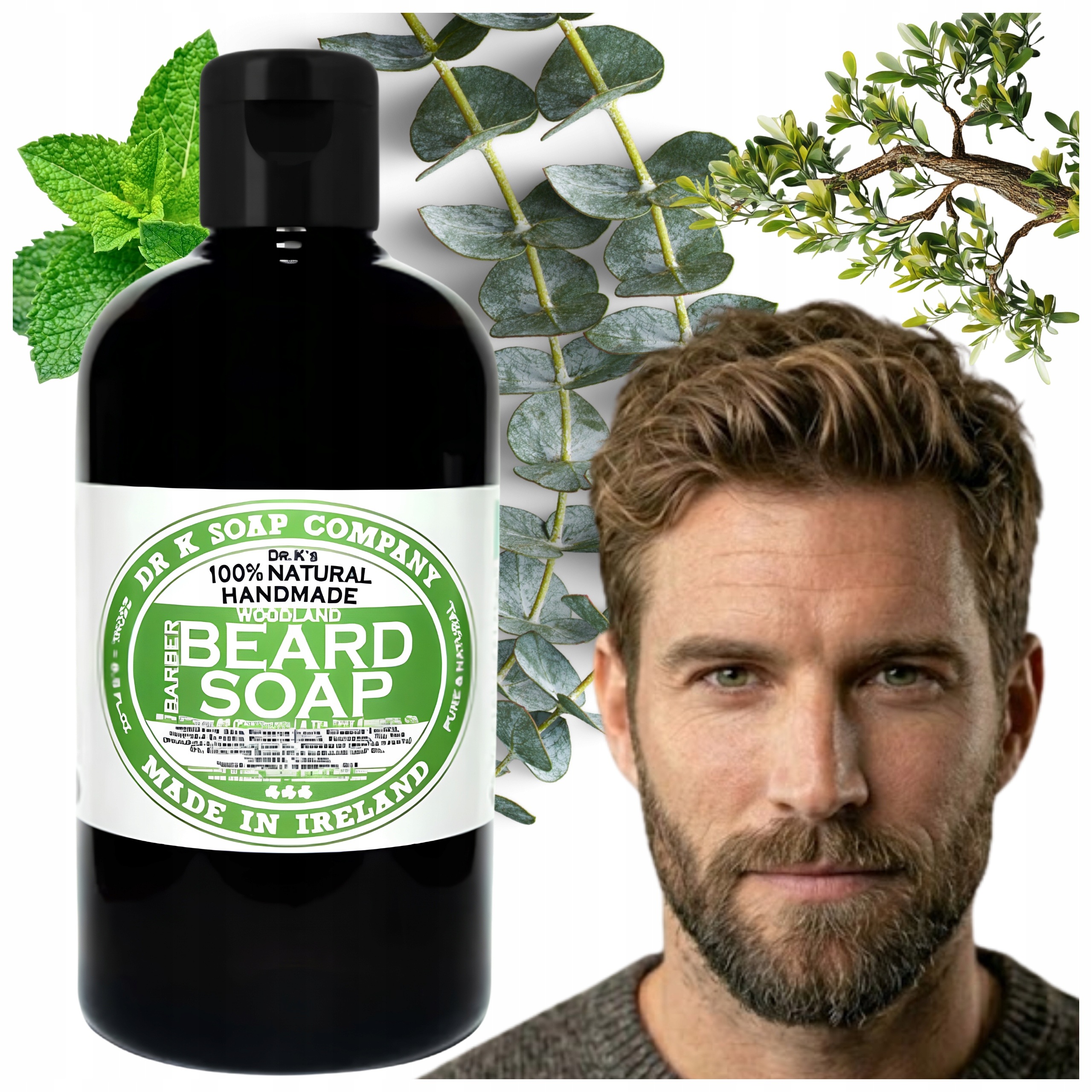 Šampon na vousy 100% přírodní složení Dr K Soap Woodland výkonný 250 ml