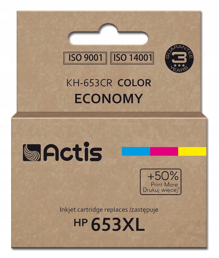 Actis KH-653CR Tusz (zamiennik Hp 653XL 3YM74AE; Premium; 18ml; 300 stron;