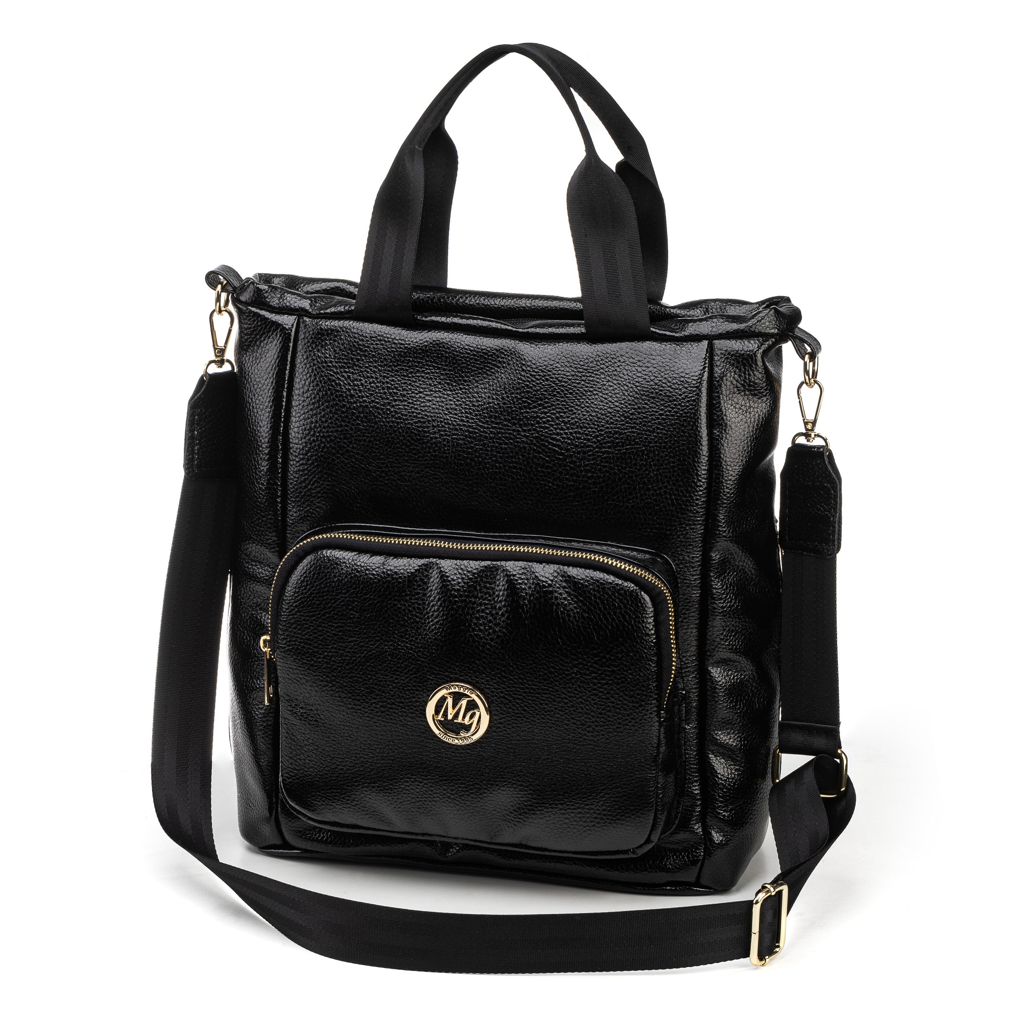 Polská Dámská Kabelka Maggio Shopper Taška A4 Pásek Přes Rameno Kabelka Přes Rameno