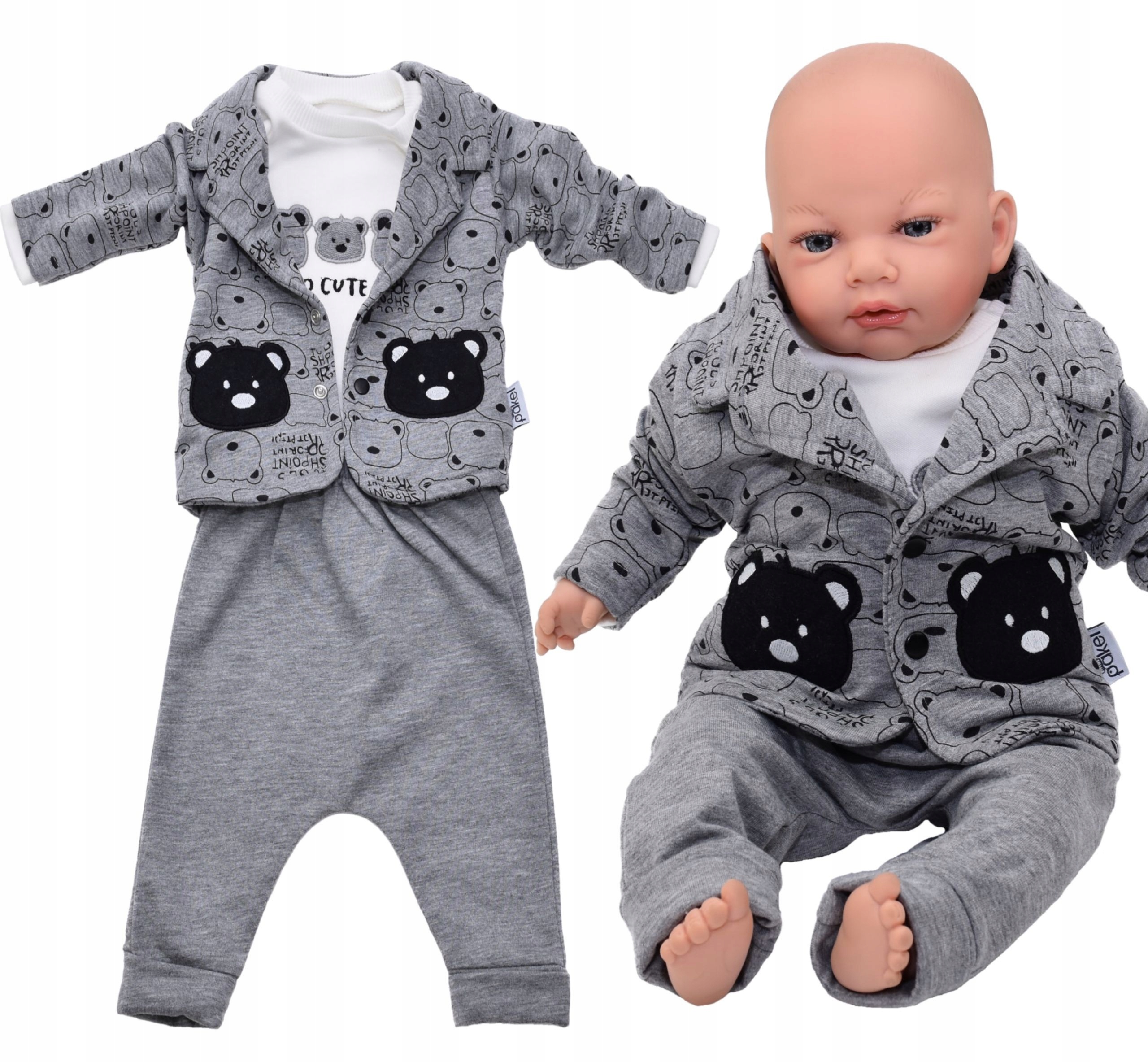 3- CZĘŚCIOWY ZESTAW NIEMOWLAKA NOWORODKA BAWEŁNA62